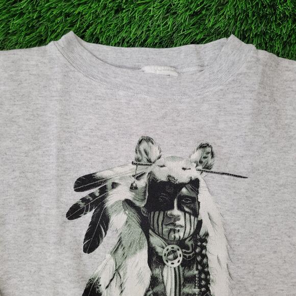 Vintage 1994 Native-American Sweatshirt XL/2XL 27x25 Menchego - Picture 10 of 16